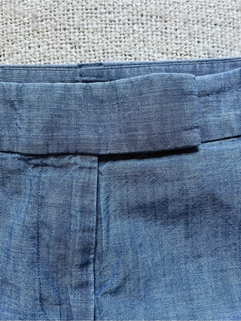 J.Crew Scallop Hem Women's Linen Shorts - Blue